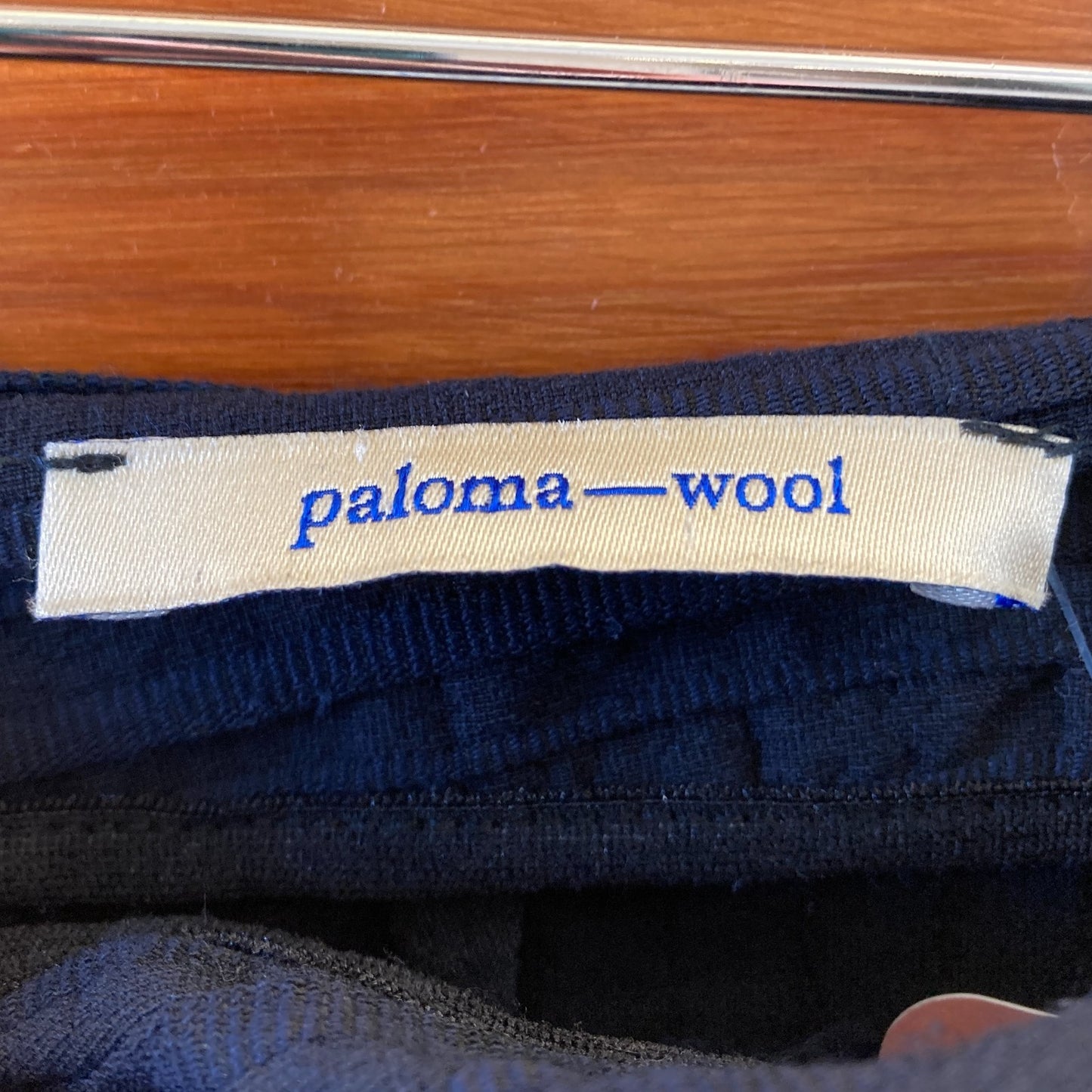 36 / S - Paloma Wool Navy Blue Unique Pocket High Waisted Slim Pants 0509GF