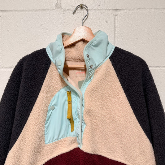 FPMovement Free People Colorblock Hit The Slopes Fleece Jacket - Size L - 0206BS