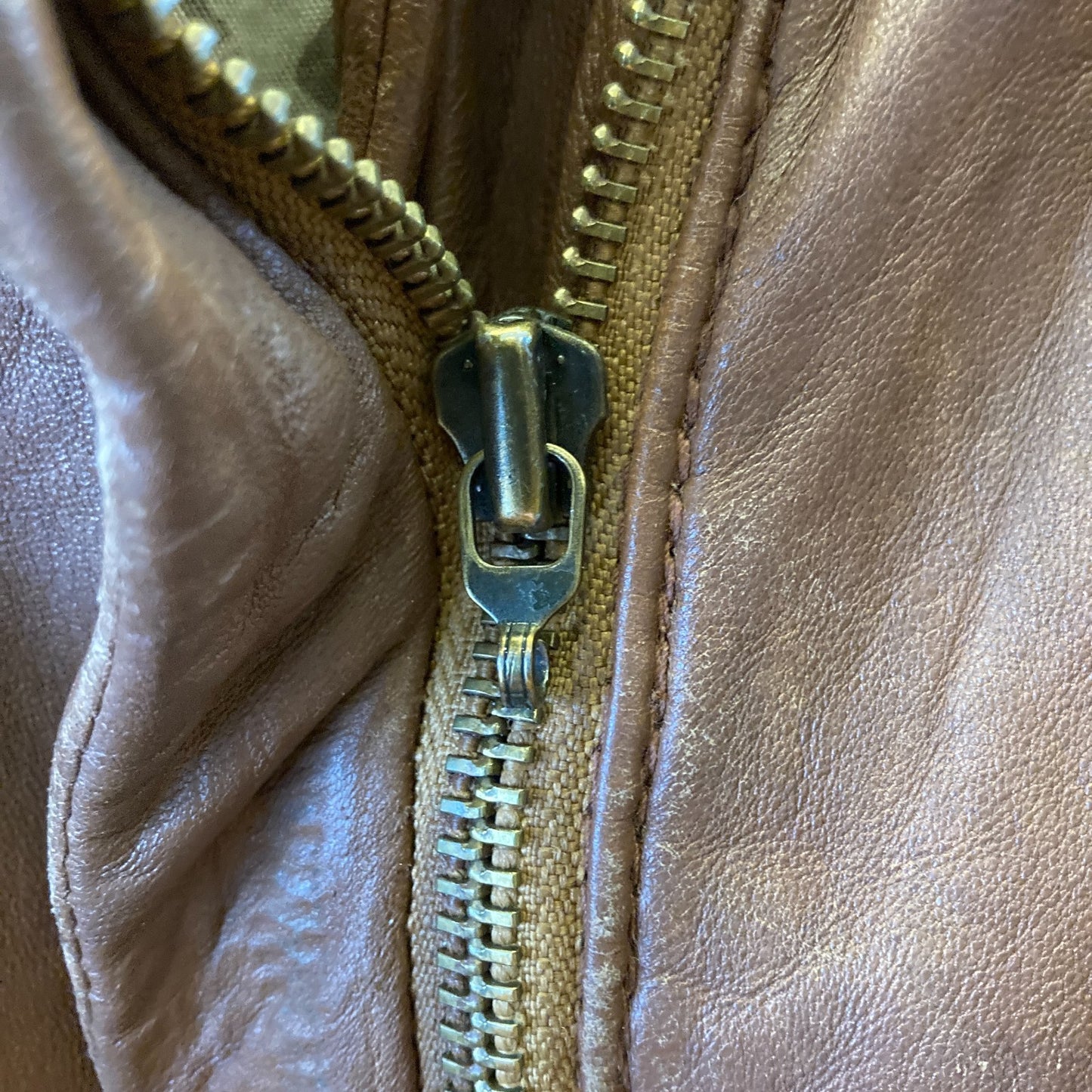 S - Doma Mocha Brown Soft Leather Moto Asymmetrical Zip Jacket 1022SW