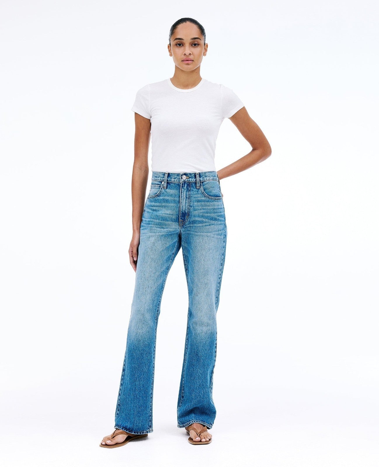 23 - SLVRLAKE $299 High Waisted Slim Bootcut Anita Jeans 0426CR