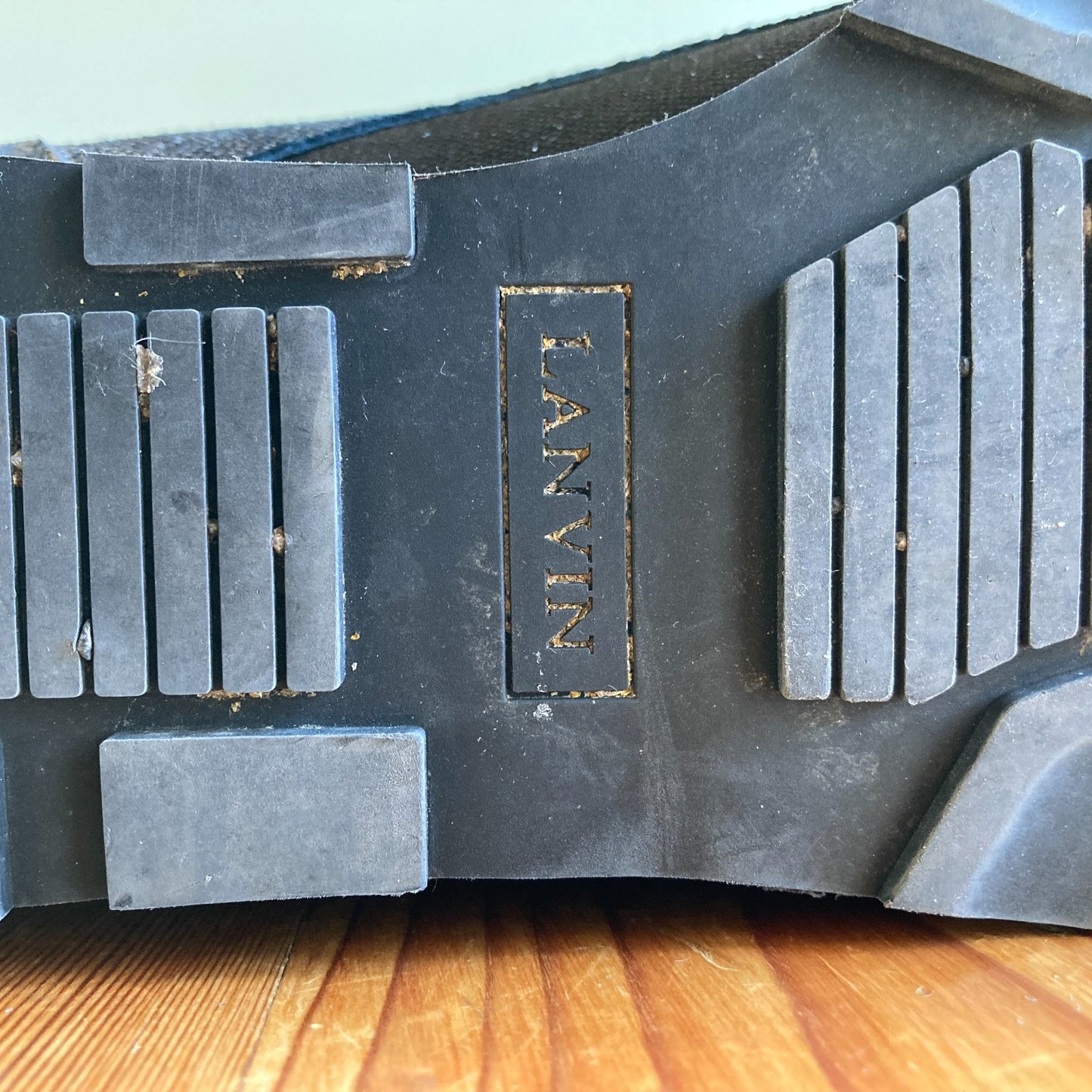 Lanvin Black Reflective Lace Up Leather Sneakers Shoes - Size 39 / 8 - 1217RM