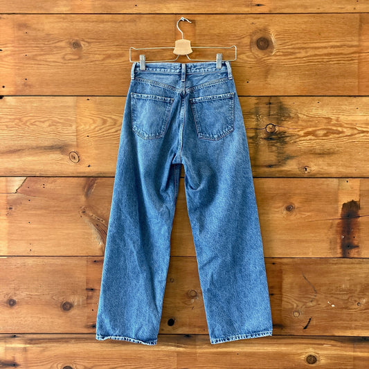 AGoldE Medium Wash REN Button Fly Womens Wide Leg Jeans - Size 24 - 0312IG