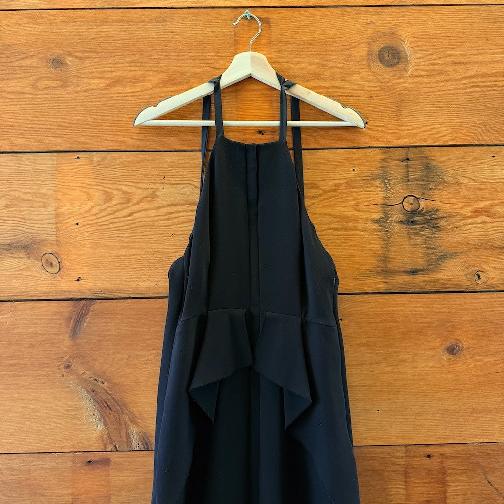 Rachel Comey Black Midi Length Open Back Cocktail Dress - Size 4 - 0813CP