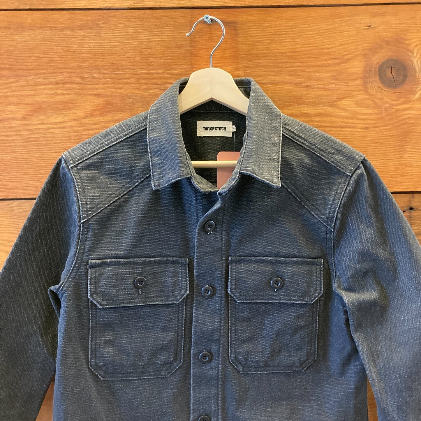 36 / XS Mens - Taylor Stitch Coal Black Selvedge Denim Shop Shirt Jacket 0705KM