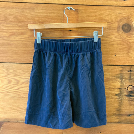 Elizabeth Suzann Navy 100% Silk Elastic Waist Pull-On Shorts - Size XS - 0823EP