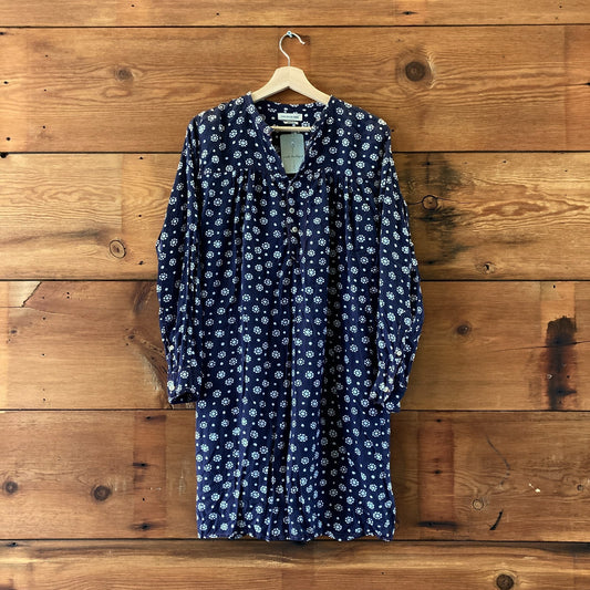 Isabel Marant Etoile Blue Patterned Cotton Shift Dress - Size 34 / S - 0615KS