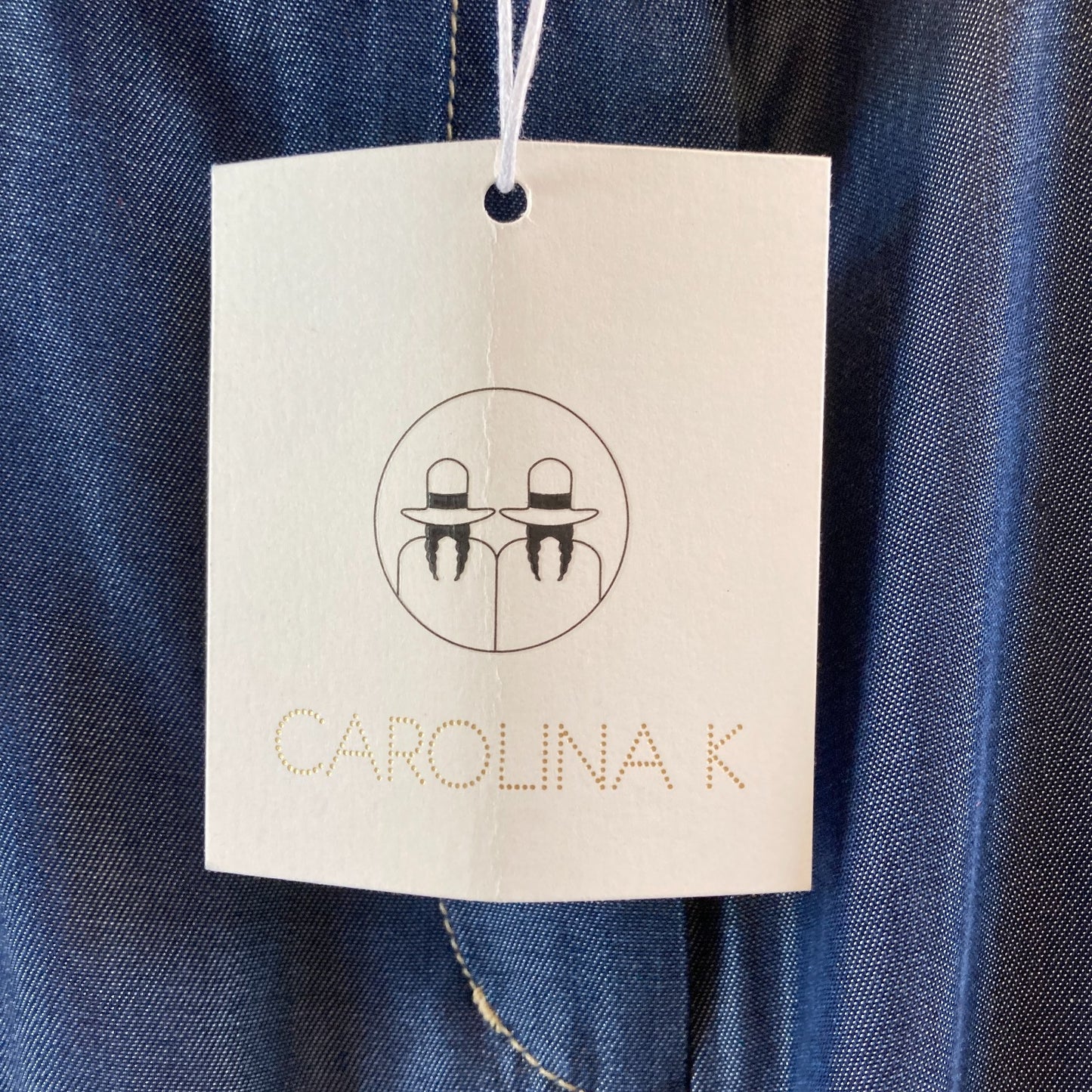Carolina K $550 Western Tiered Hem Chambray Alma Skirt - Size M - NEW - 1011MP