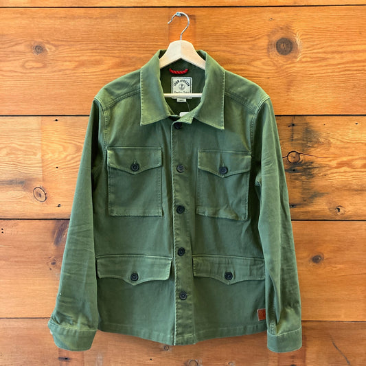S - Mens - Iron & Resin Dark Khaki Green Cotton Workwear Chore Jacket 1022SW