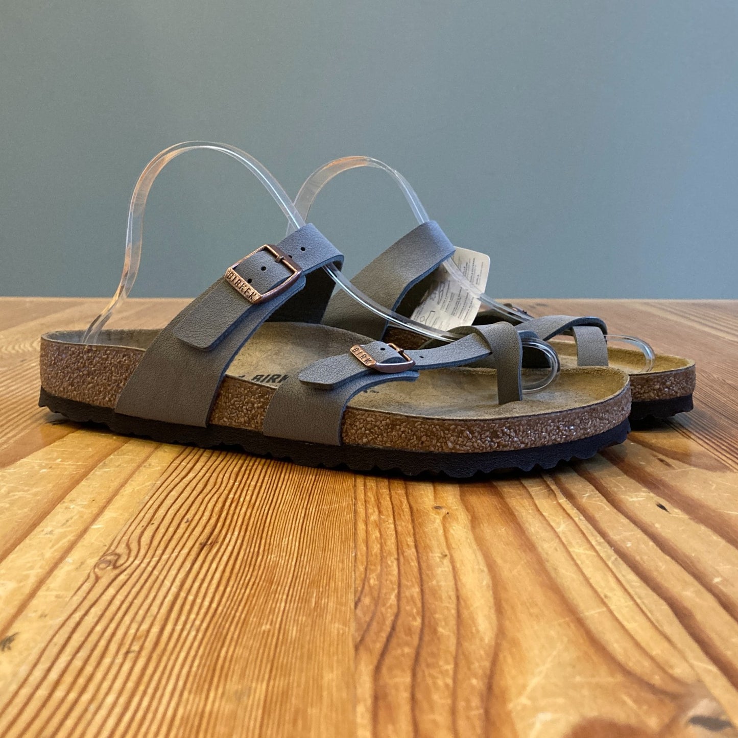 42 / 11 - Birkenstock Stone Gray Leather Mayari Sandals New w/ Box 0803NF