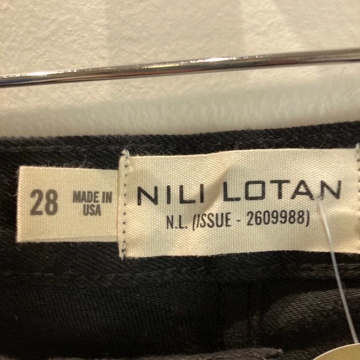 Nili Lotan Black Shon Cotton Twill Barrel-leg Pants - Size 28 - 0721DK