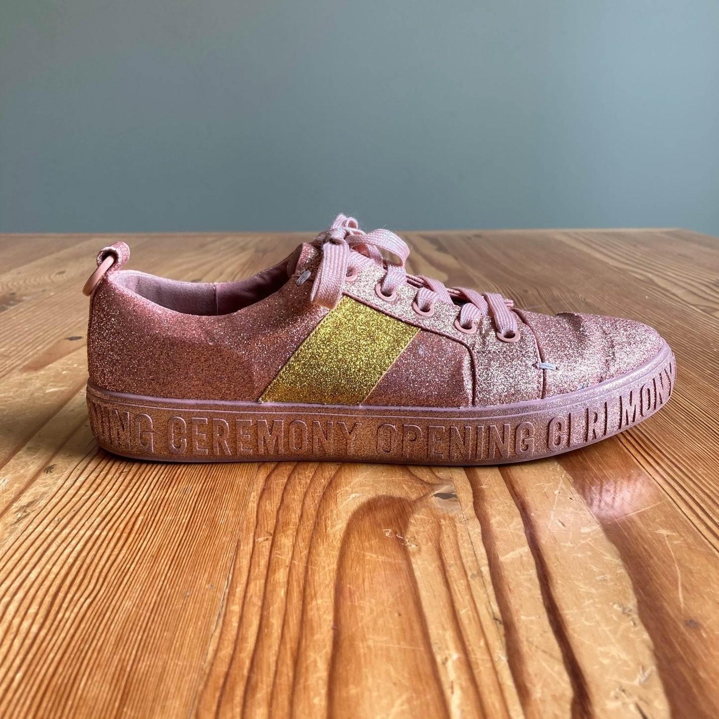 Opening Ceremony Pink Glitter La Cienga Sneakers Shoes - Size 38 / 7.5 - 1203TR