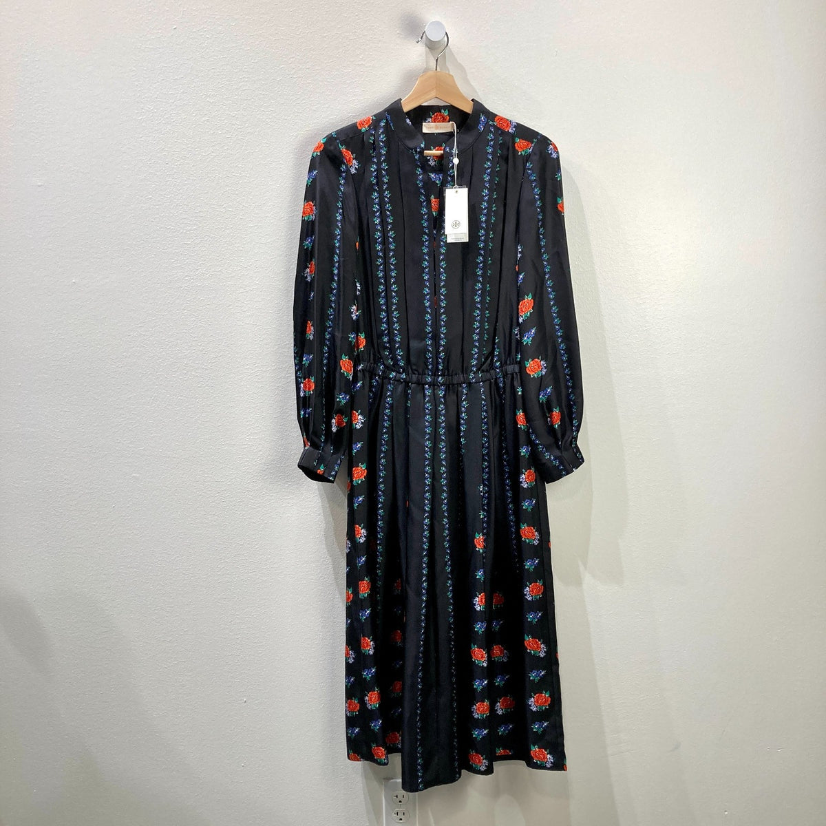 Tory Burch $598 Black Heirloom Striped Long Sleeve Dress - Size 4 - NEW - 1017SC