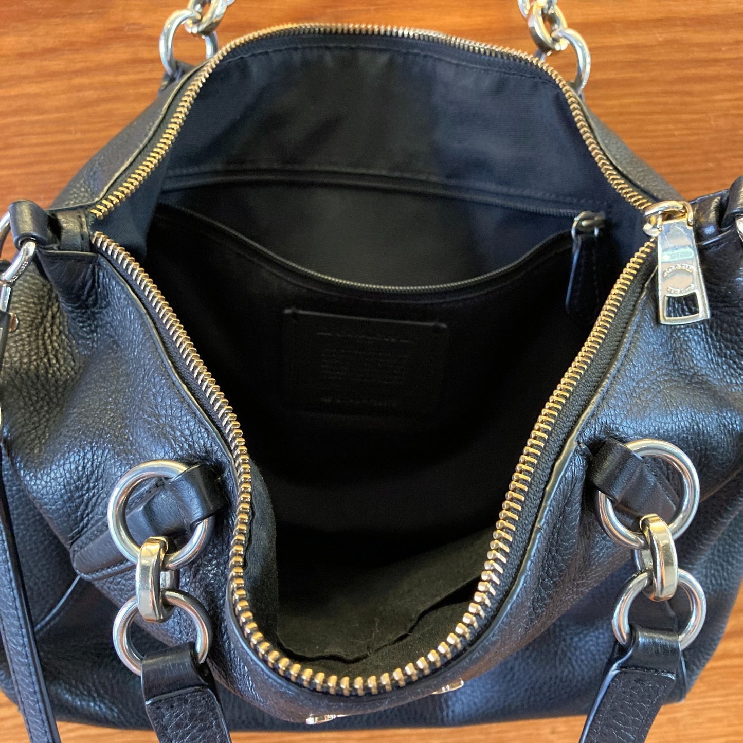 Coach Black Leather Small Kelsey Satchel Bag Purse - 0926RE
