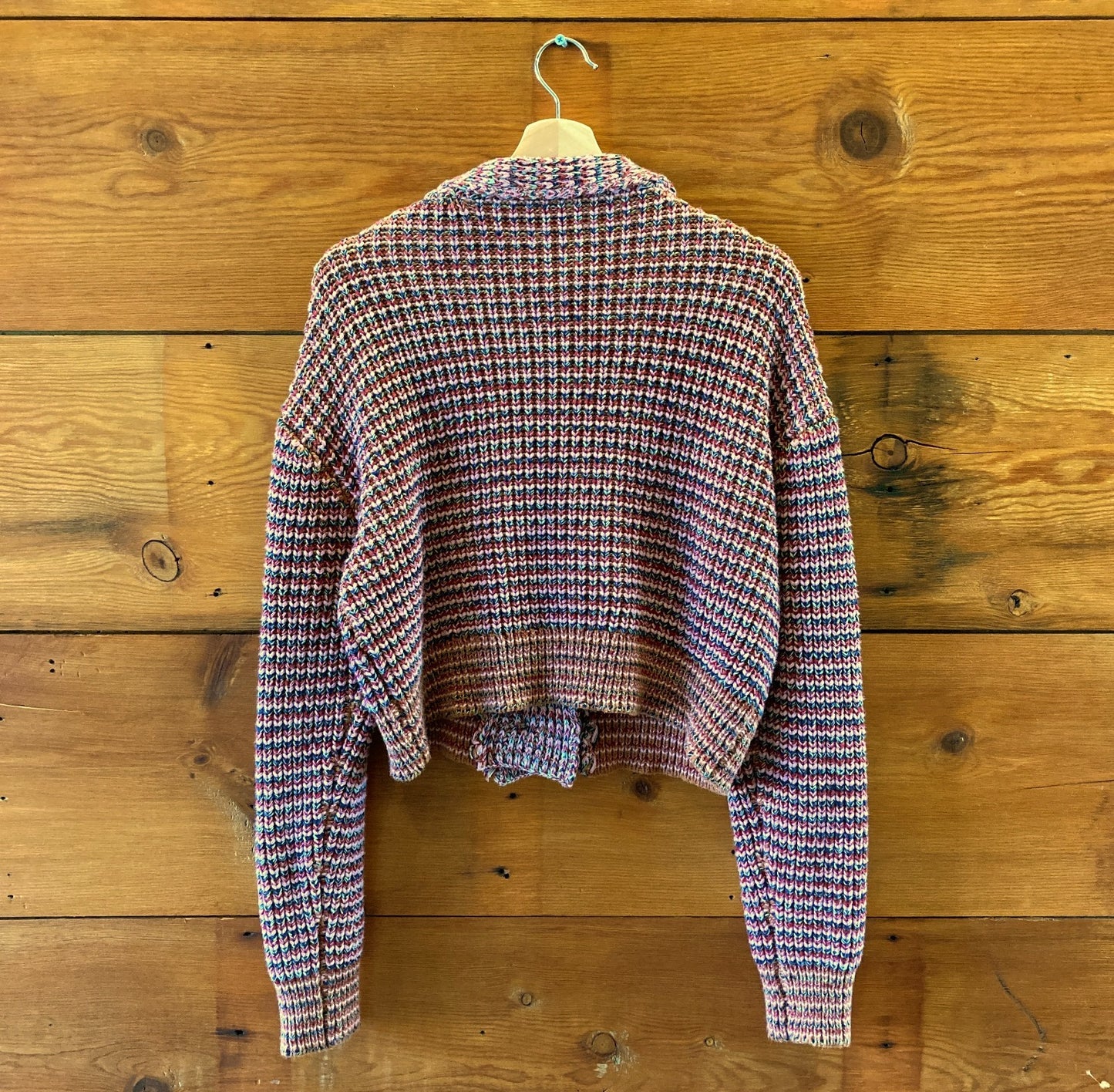 The Great Pink Knit Montana Cardigan Cropped Sweater - Size 2 / M - 0721DK