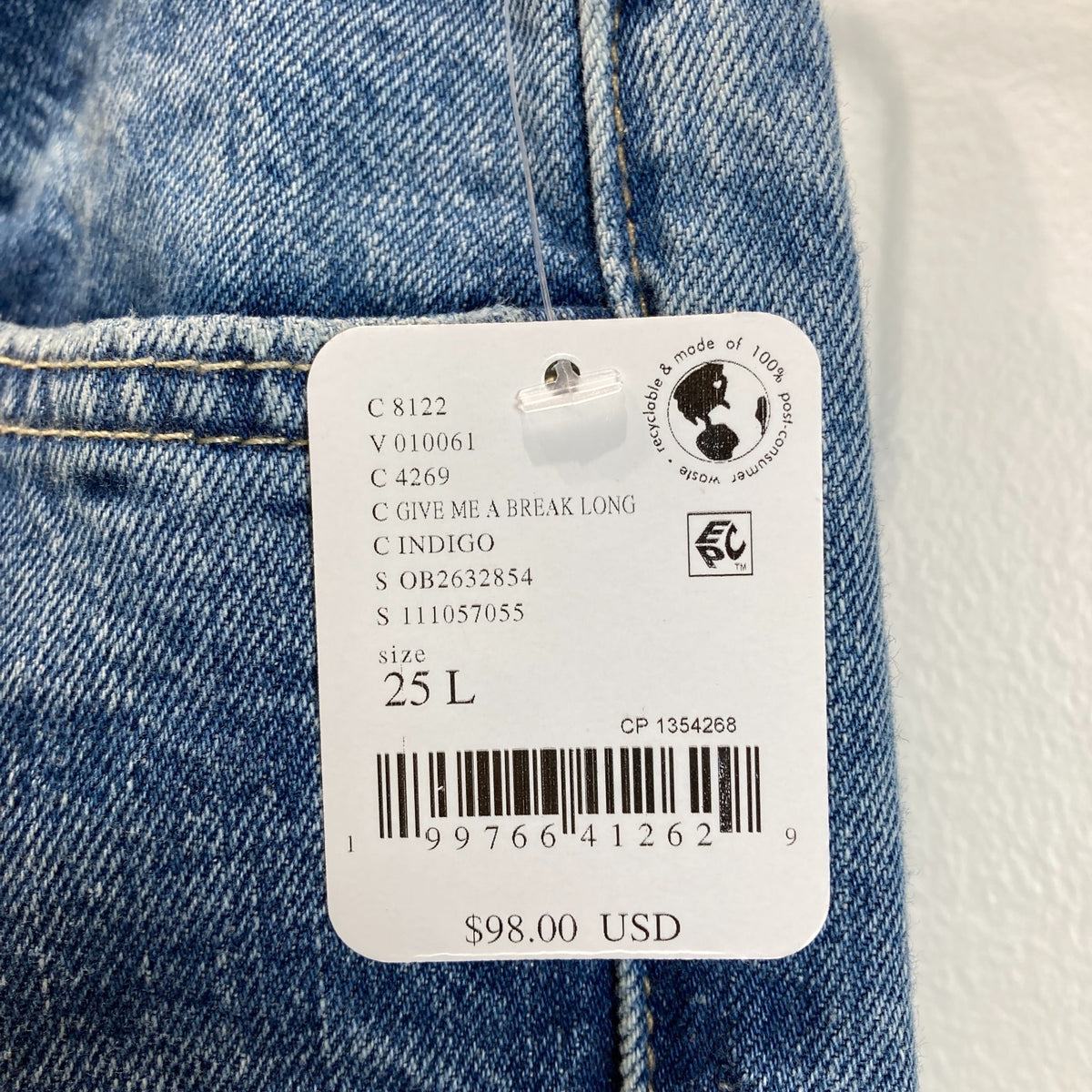 We the Free by Free People NEW Luna Mid Rise Straight Jeans - Size 25 - 1111ES