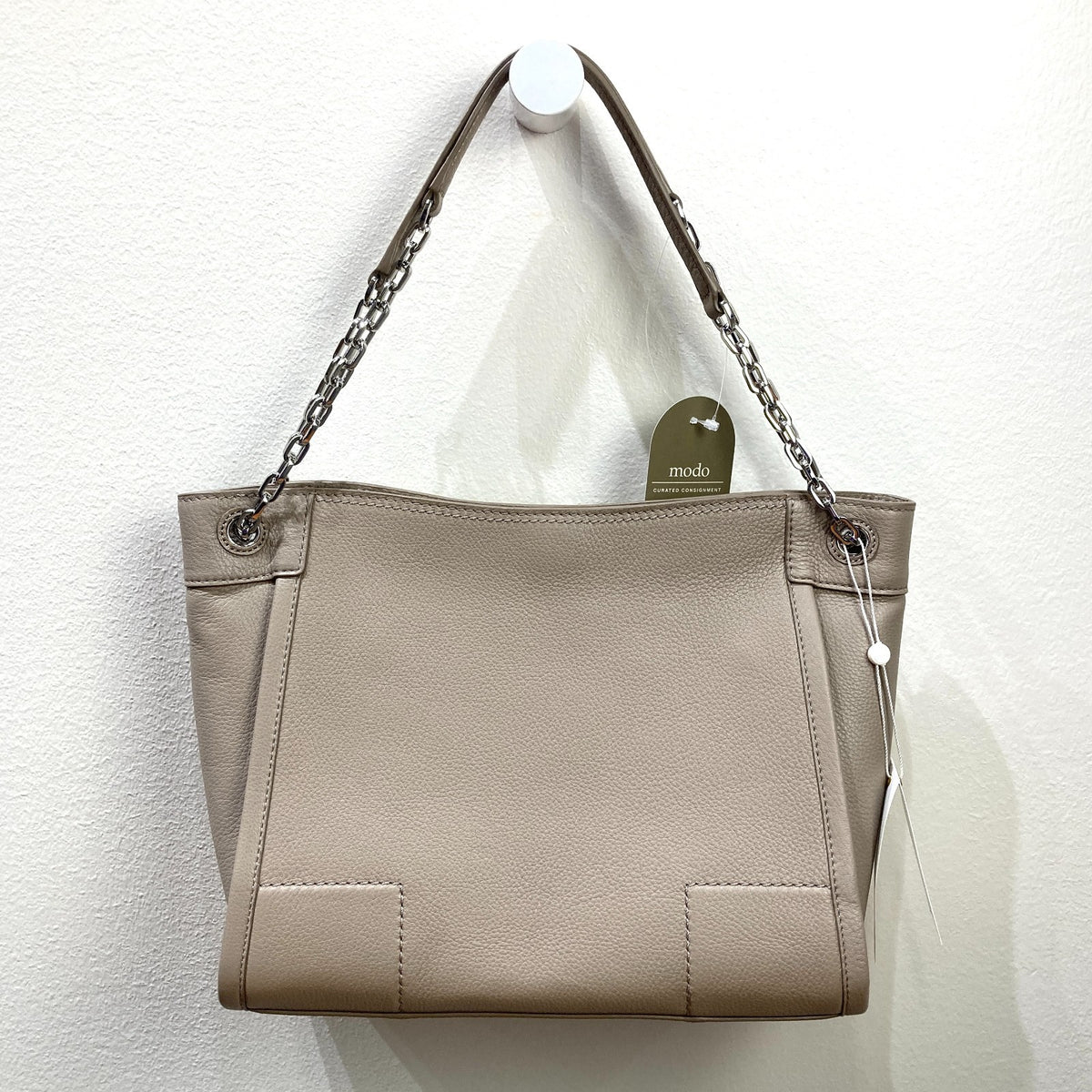 Tory Burch $475 French Gray Britten Satchel Purse Bag NEW - 1017SC