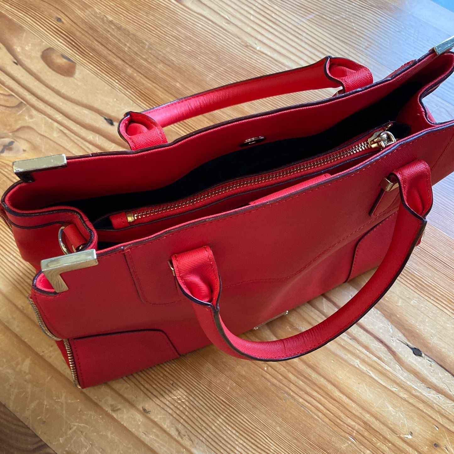 Rebecca Minkoff Red Saffiano Leather CrossbodyAmorous Satchel Purse - 0621AS