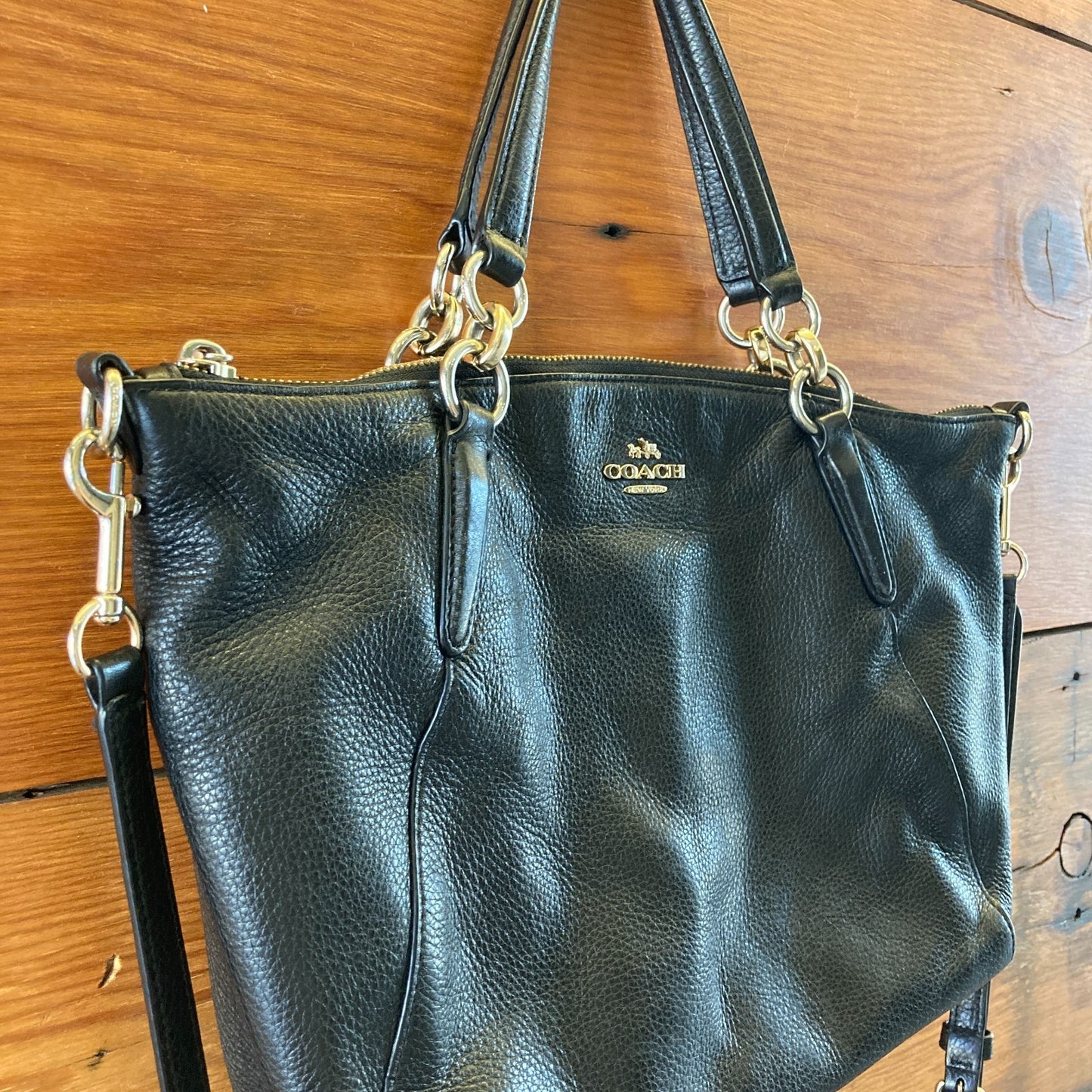 Coach Black Leather Small Kelsey Satchel Bag Purse - 0926RE