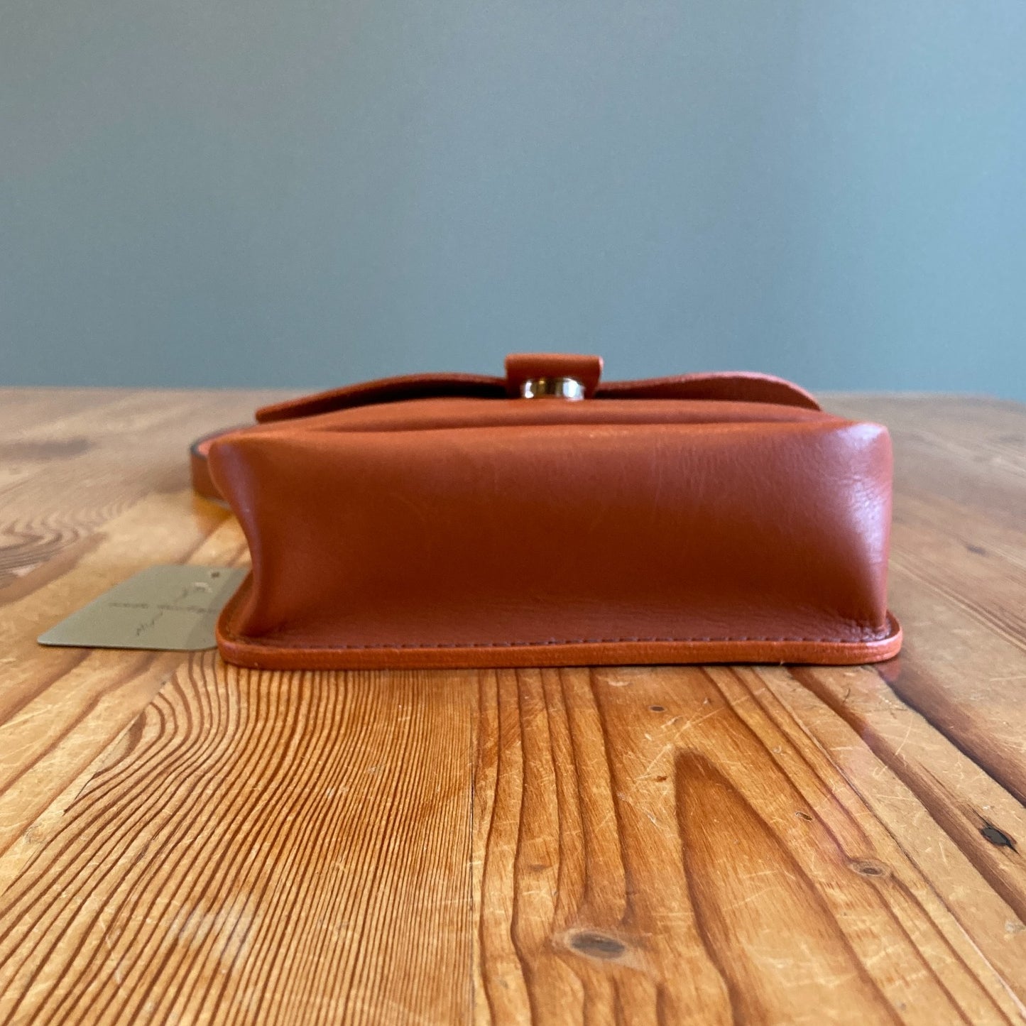 Orox Leather Co. Orange Brown Leather Small Crossbody Purse Bag 0707SC