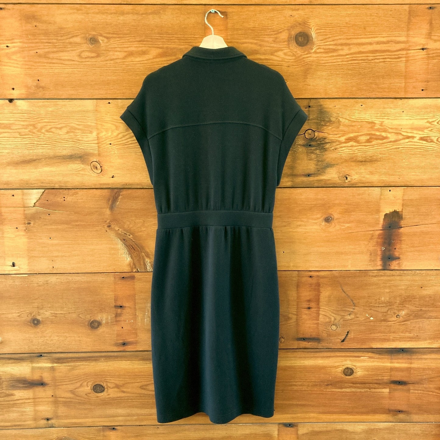 Varley Black Double Soft Zip Through Louisa Midi Length Dress - Size M - 0715NS