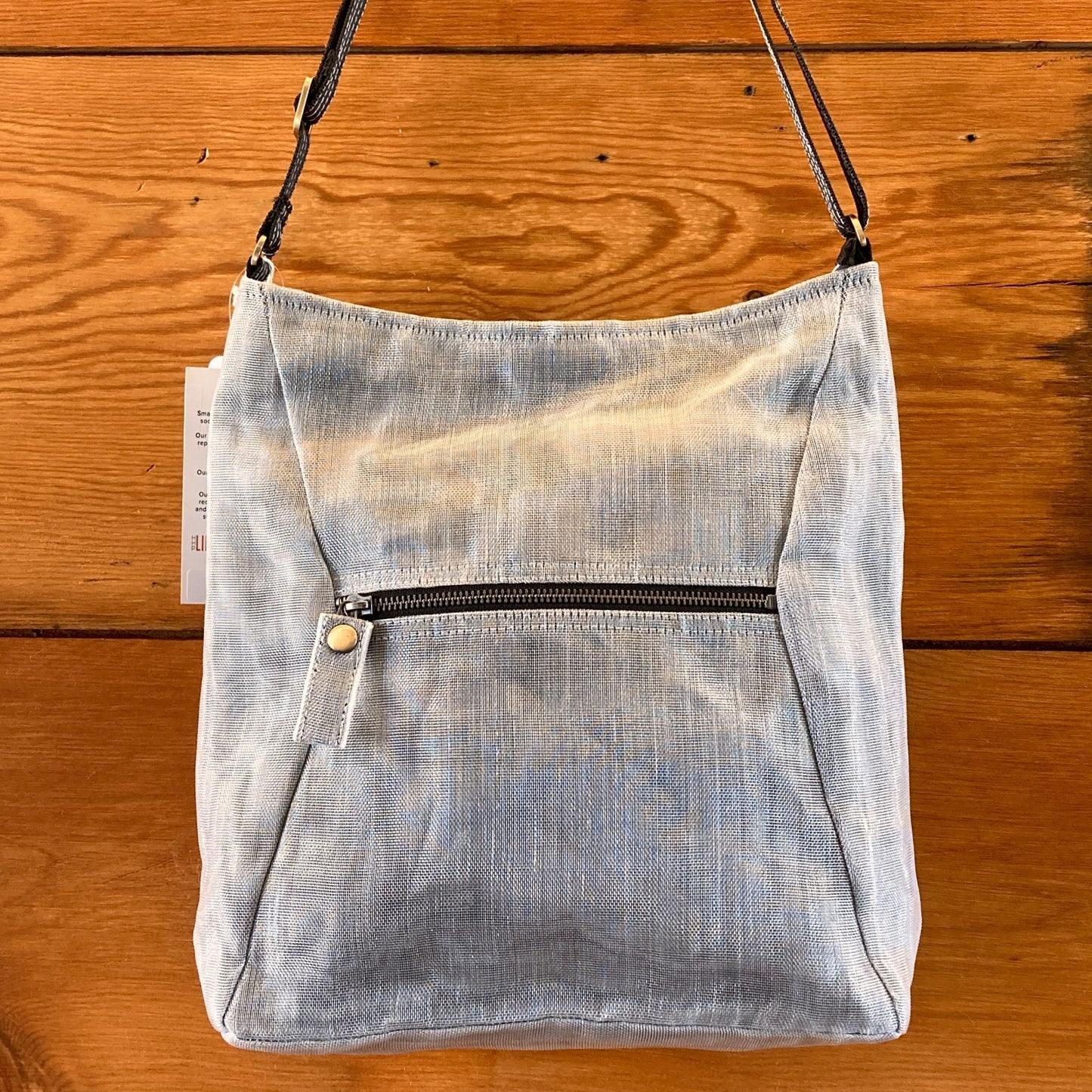 Smateria Silver Gray Repurposed Industrial Net NEW Scout Bag - 0428LR