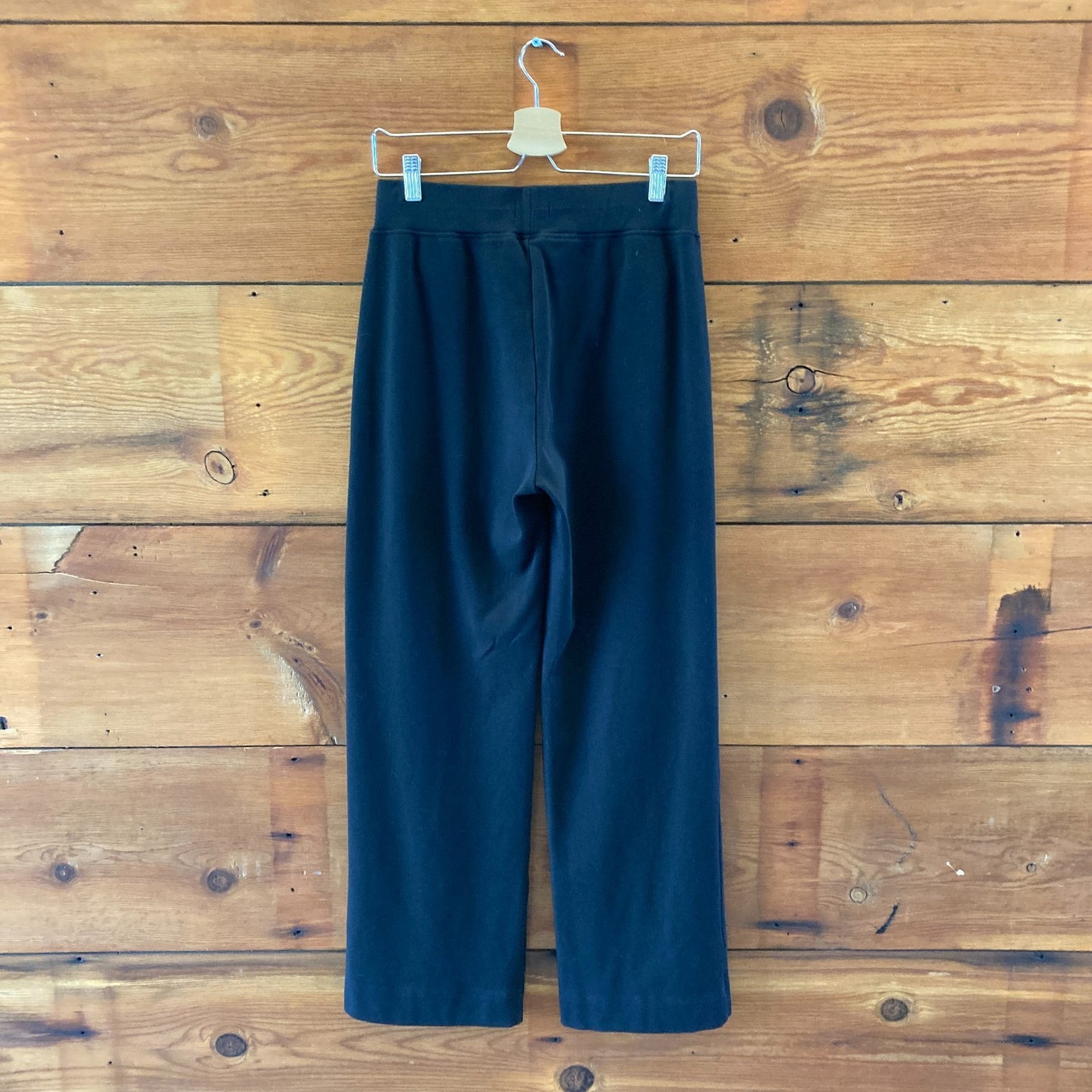 AYR Black Wide Leg Pull-On Pima Cotton Modal Womens Pants - 4427SC