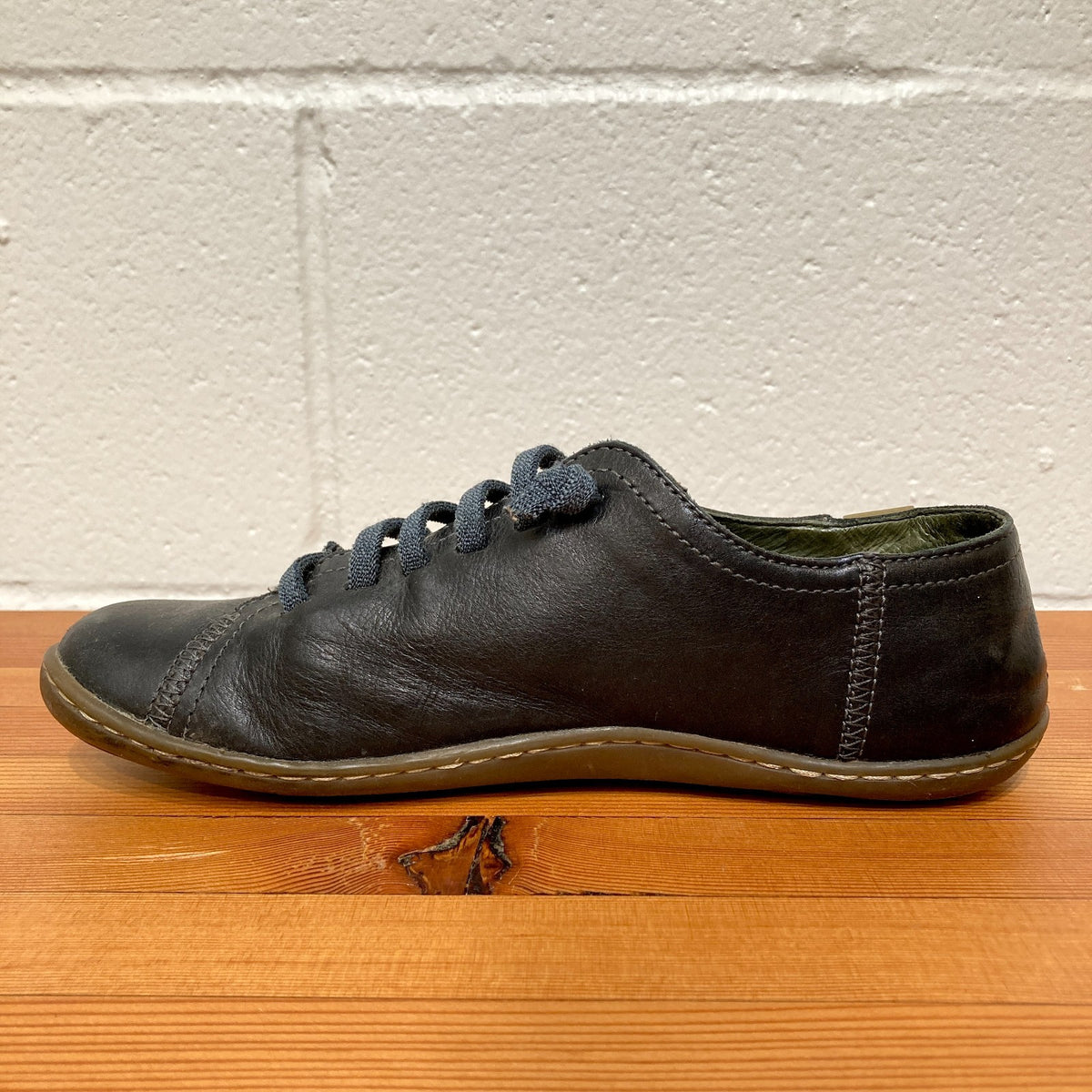 Camper Black Leather PEU Cami Lace Up Sneakers Shoes - Size 38 / 7.5 - 0818SL