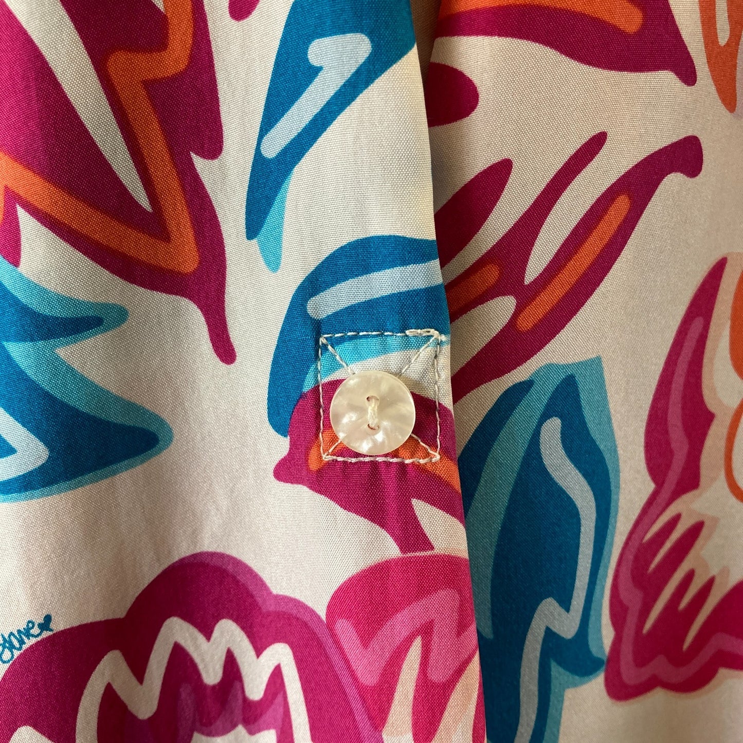 Diane Von Furstenberg Pink Blue Vibrant Print Prita Silk Shirt Dress - 0428OM