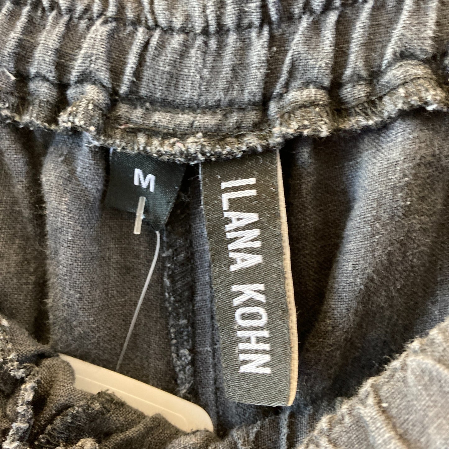 Ilana Kohn Dark Gray Linen Elastic Waist Culottes Shorts - Size M - 0806JH