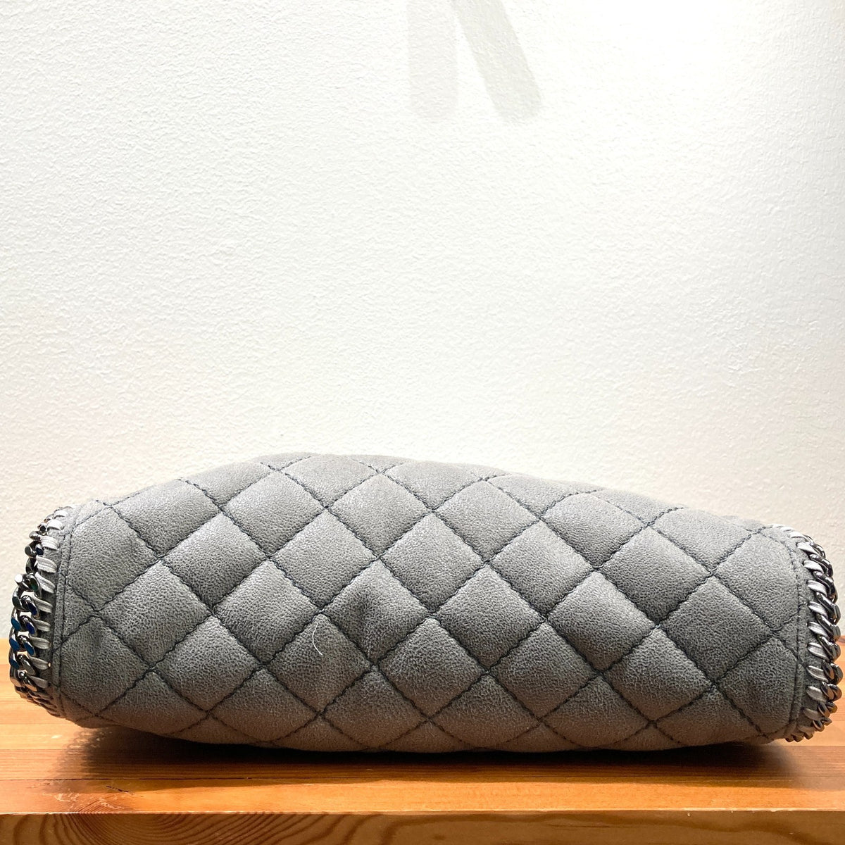 Stella McCartney $440 Gray Quilted Chain Strap Falabella Bag Purse - 1017SC