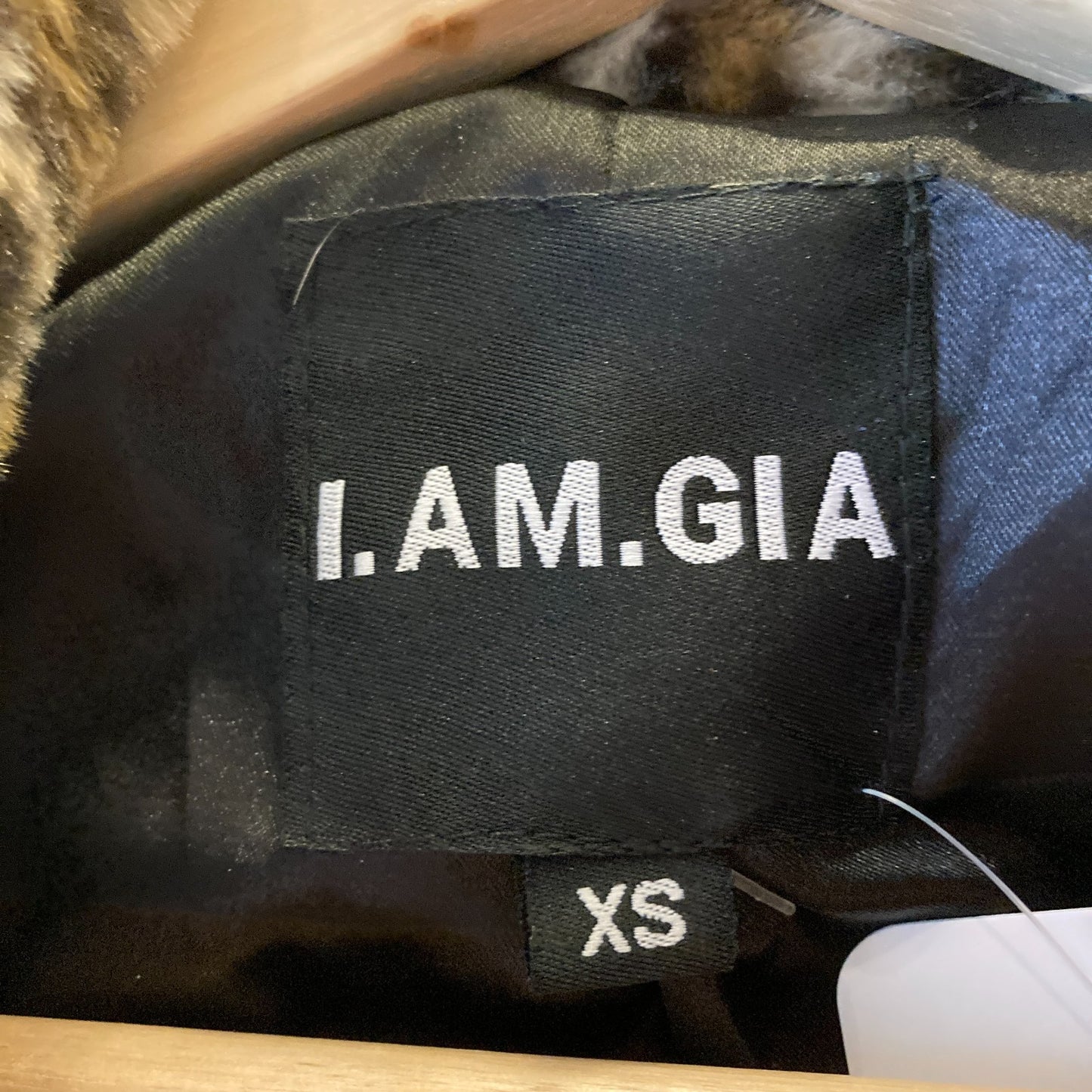 XS - I Am Gia Brown Faux Fur Leopard Print Raina Faux Fur Coat Jacket 0810RL