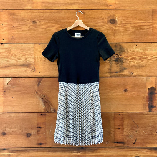 Claudie Pierlot Black & White Short Sleeve Dress - Size 1 / S - NEW - 0818SL