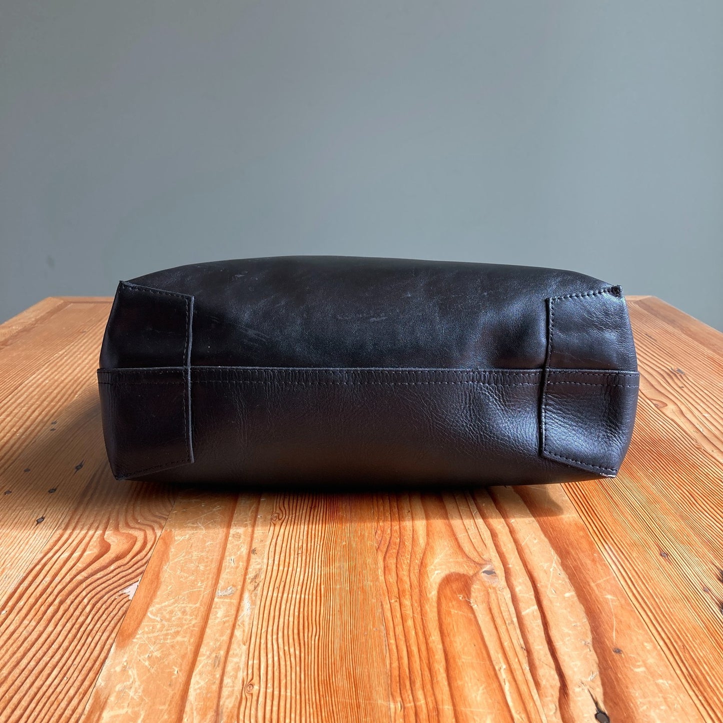 Tribe Alive Black Leather Large Carryall Tote Bag Shoulder Purse 0918NK