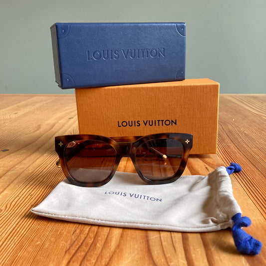 Louis Vuitton $550 My Monogram Z1524W Square Sunglasses w/ Case + Box 0218SO
