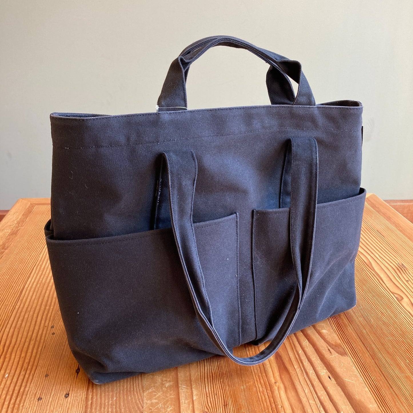 Dagne Dover Black Vida Large Organic Cotton Canvas Tote Bag - 0428LR