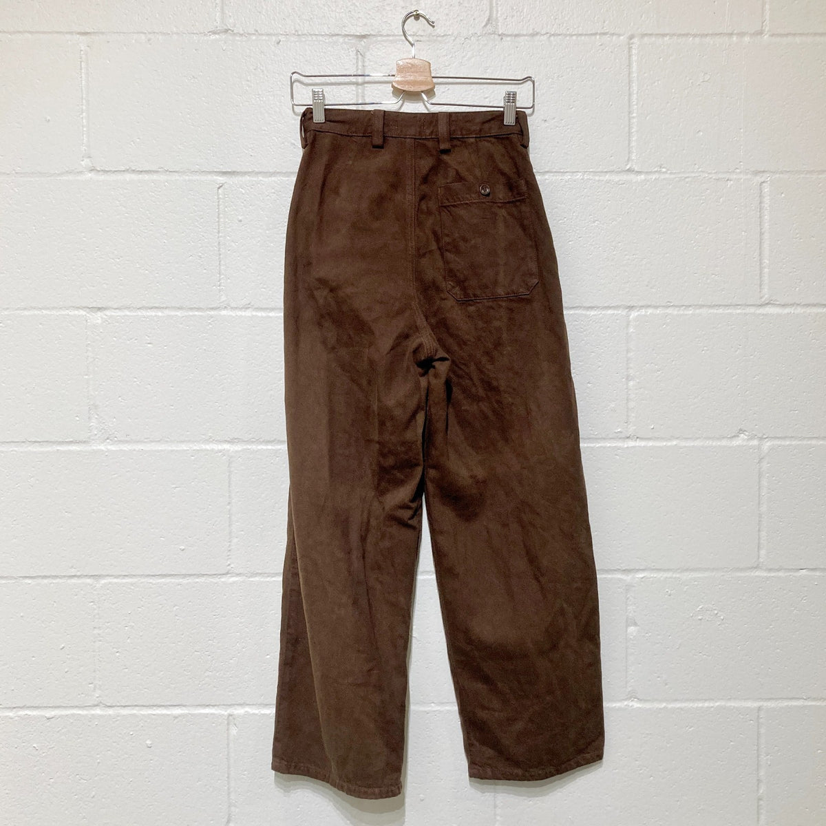Ozma of California Dark Brown Wide Leg Cotton Pants - Size XXS - 0312IG