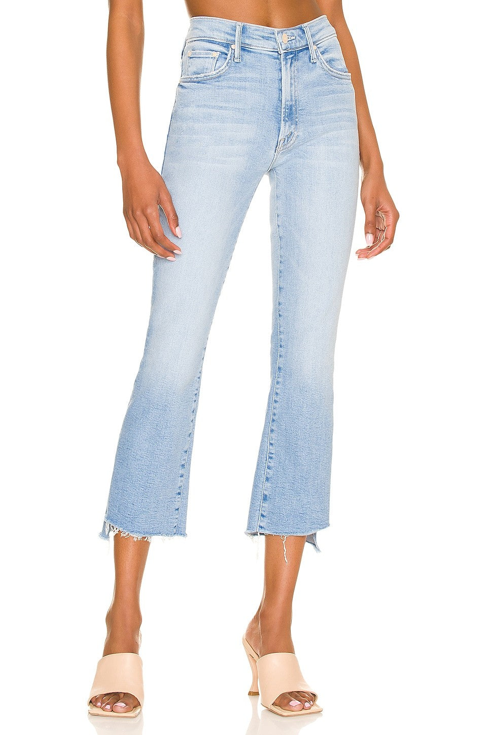 24 - Mother Light Limited Edition Wash The Insider Crop Step Fray Jeans 0203DE