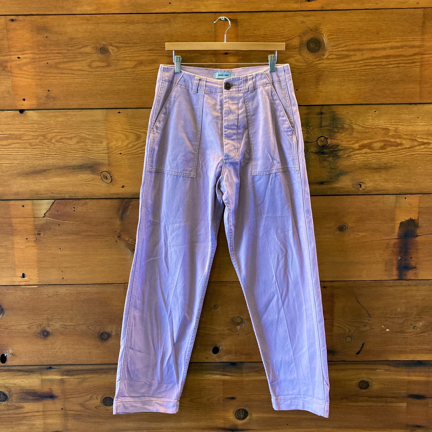 Rachel Comey Lavender High Waisted Twill Cotton Wide Leg Pants - Size M - 1011SC