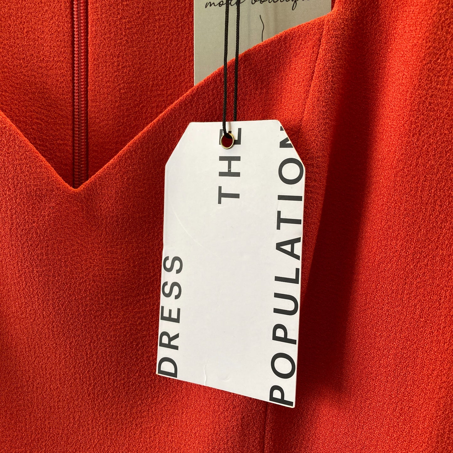 Dress the Population Poppy Red Sweetheart Midi Dress - Size S - NEW - 1122KP