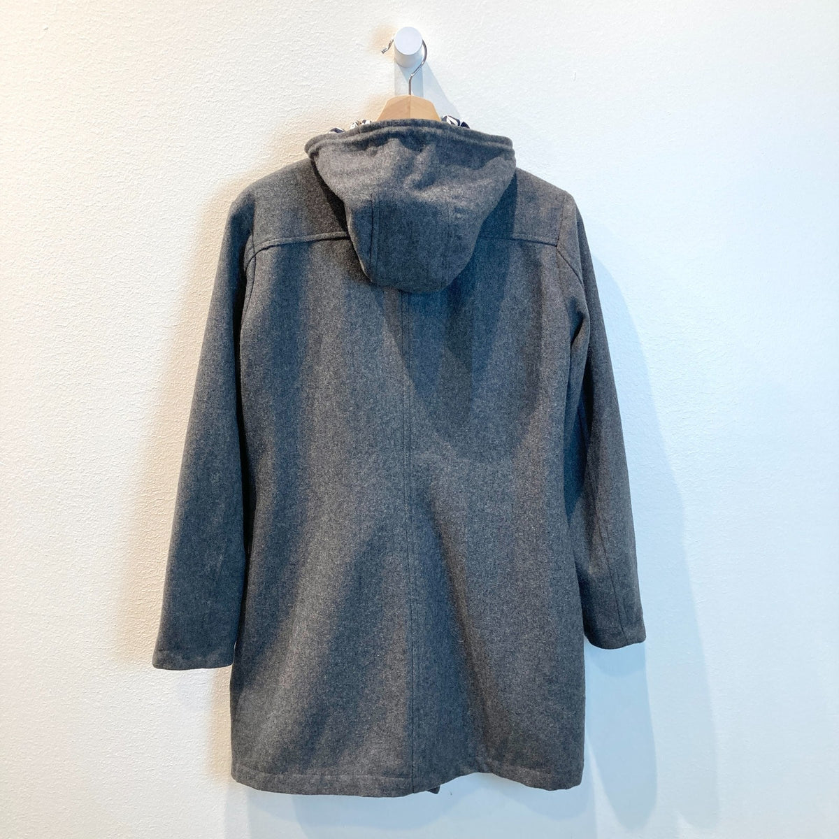 Bridge & Burn Local Designer Gray Wool Hooded Zip Up Lined Coat - Sz S - 0224TP
