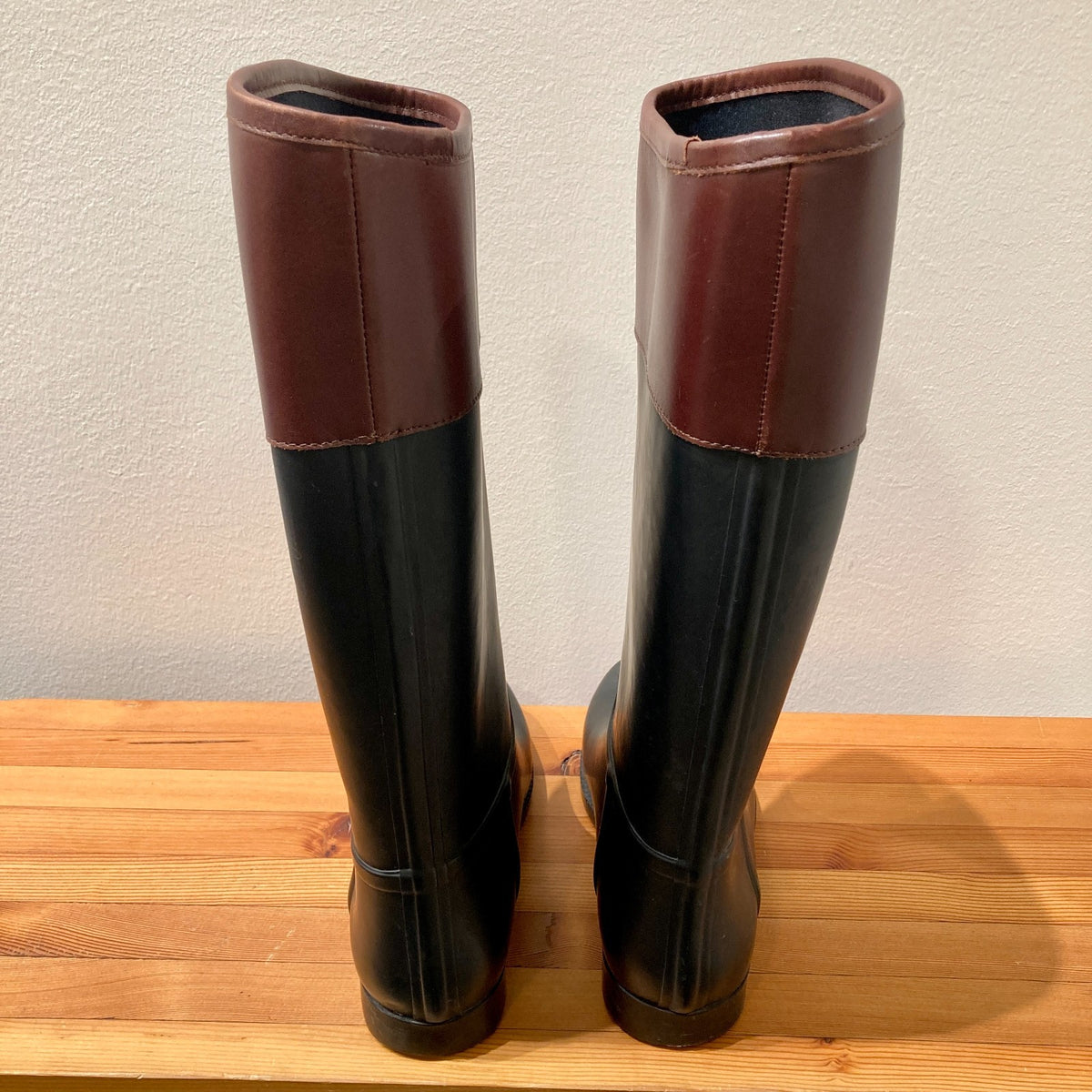 Tory Burch Black Diana Classic Tall Rubber Rain Boots - Size 10 - 0830DH