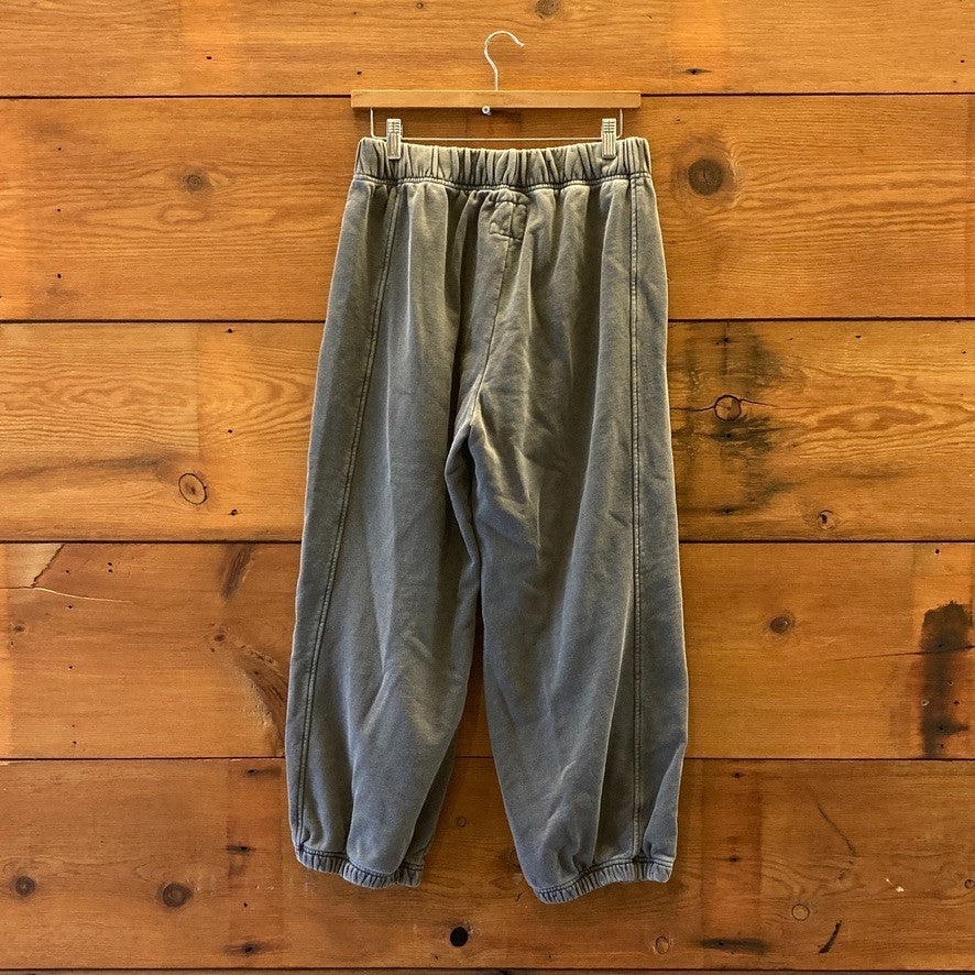 L - Le Bon Shoppe Gray Stretch Waist Relaxed Sweatpant Athleisure Pants 0206BS