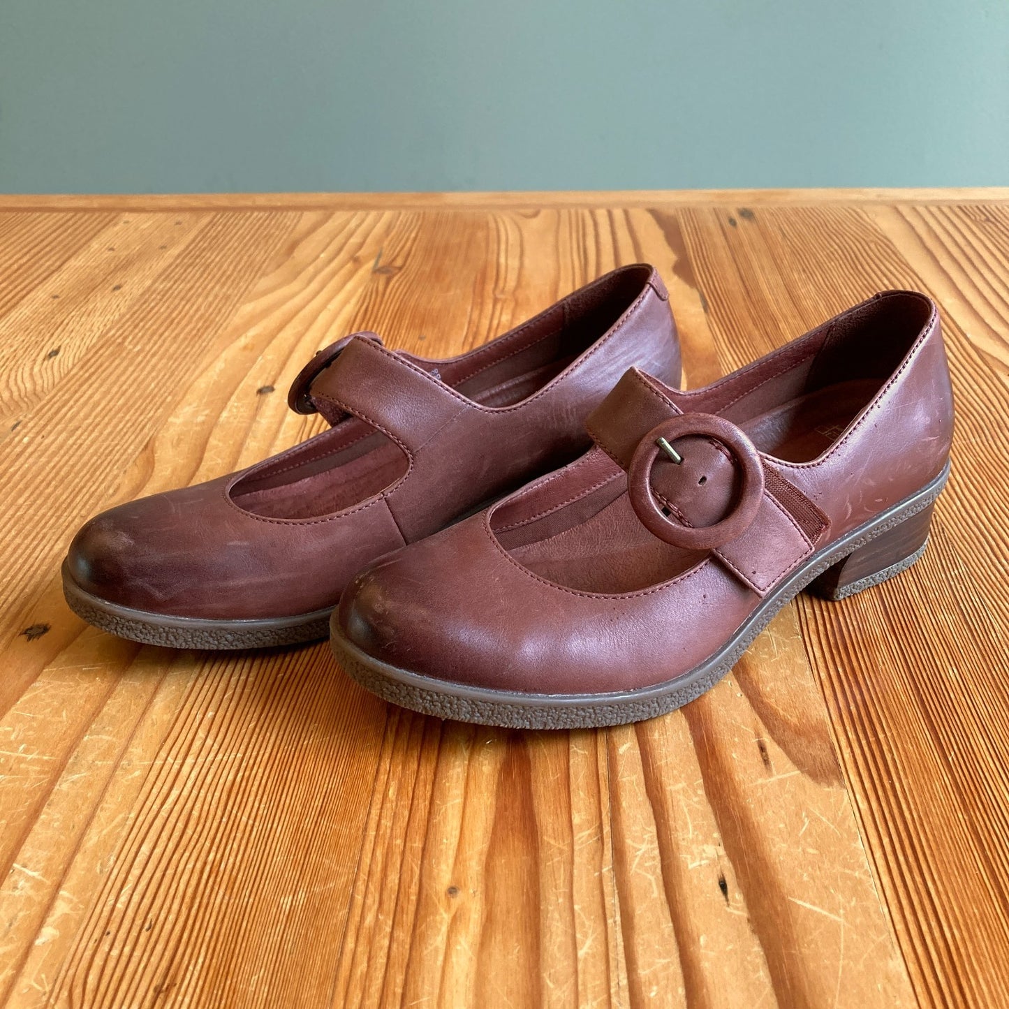 Dansko Brown Leather Brandy Mary Jane Comfort Shoes - Size 39 - 0521MD