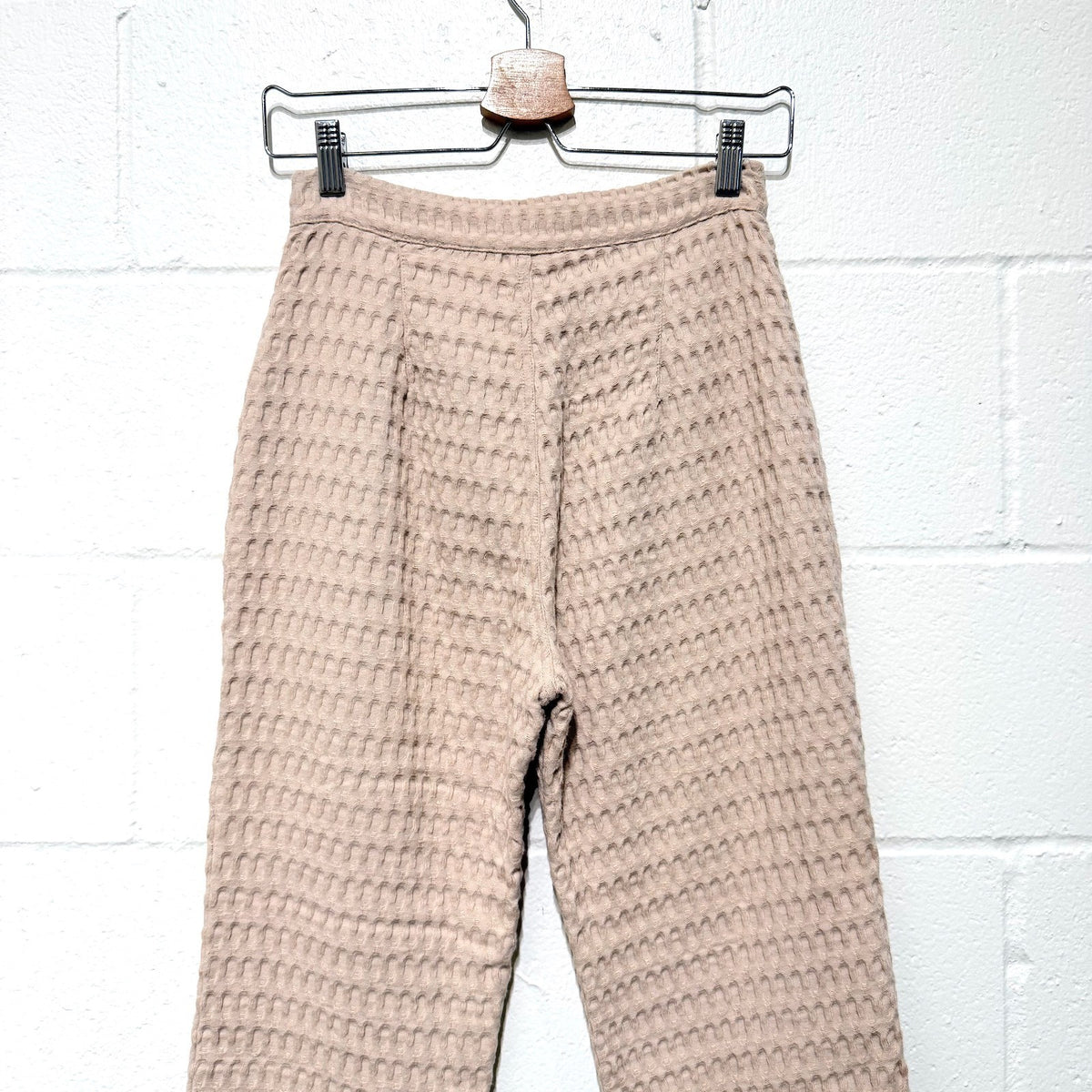 Aniela Parys Oat Kalypso Waffle Textured EFFY Trouser Pants - Size 27 - 0913AY