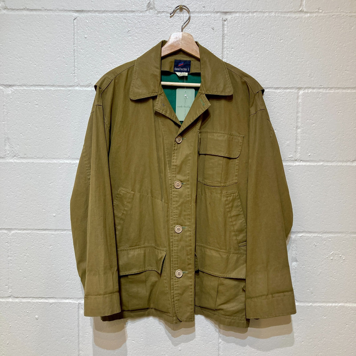 Daniel Hechter Vintage Paris Khaki Safari Field Jacket - Size 46 / 0425KN