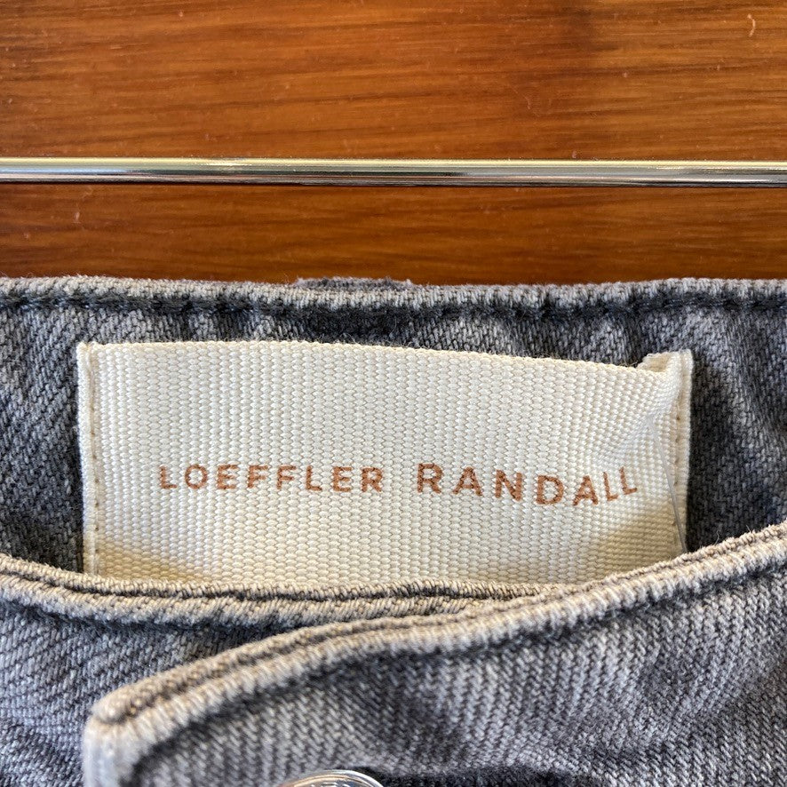 Loeffler Randall Gray Wash Straight Leg Utility Jeans - Size 00 / XS - 0312IG