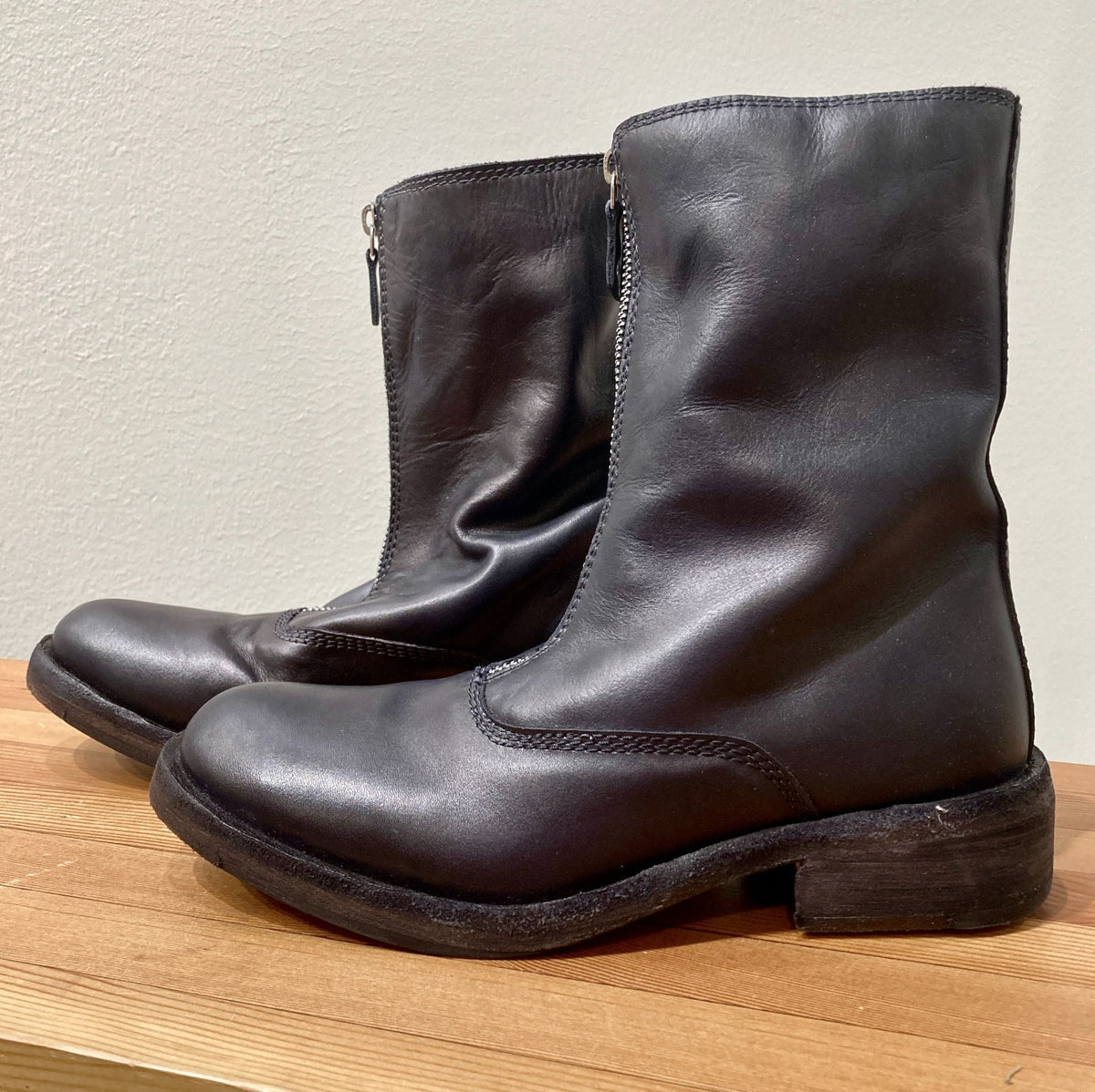 Free People $198 Black Zip Up Santa Fe Boots - Size 38 / 8 - w/ Box - 1122CT