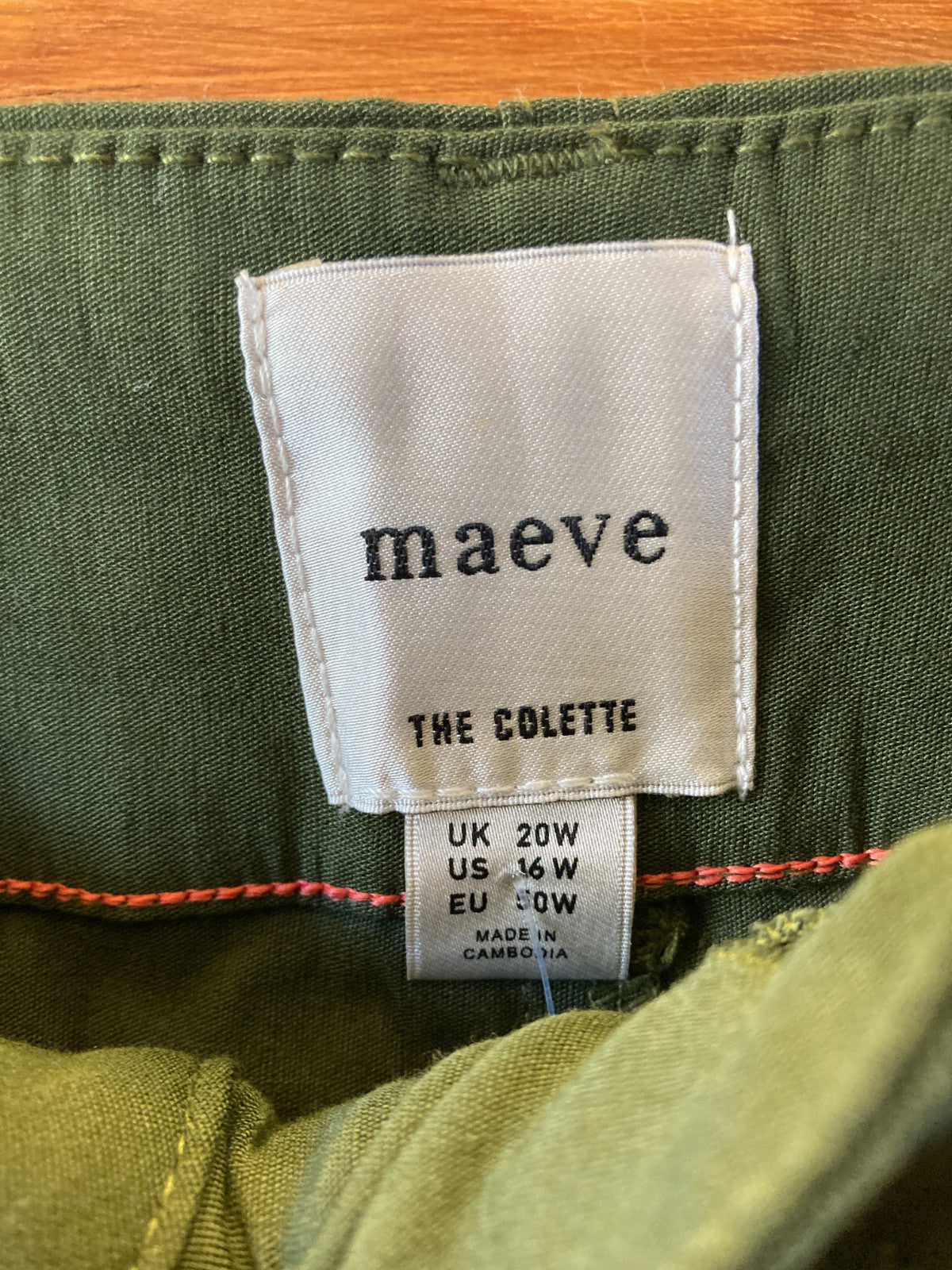 Maeve Dark Green High Rise Wide Leg Colette Pants - Size 16 - NEW - 1206HP