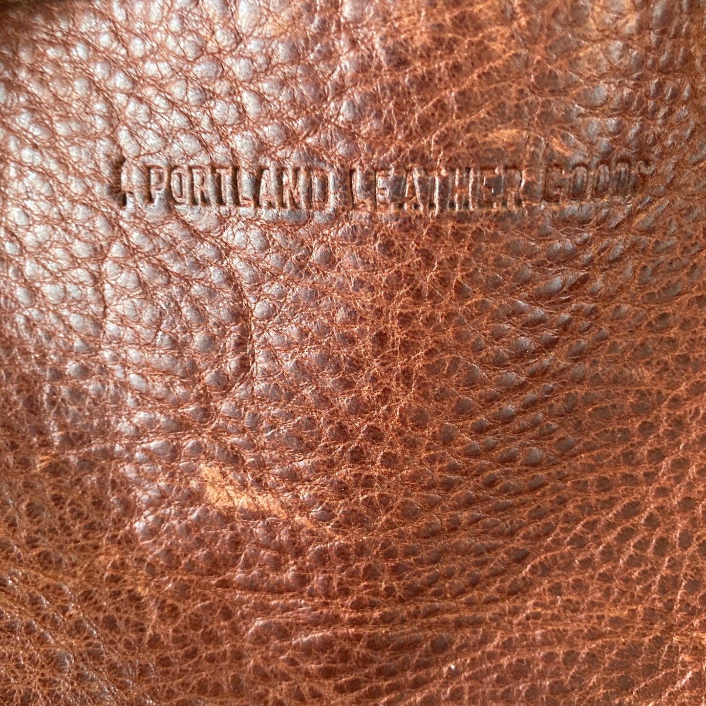 Portland Leather Goods Weathered Brown Top Zip Large Tote Bag Purse - 1103ES