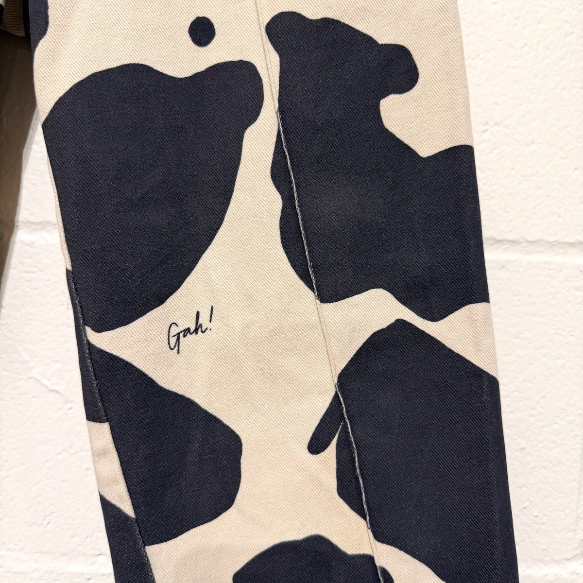 Lisa Says Gah $213 Black Cow Print Robyn High Waist Pants - Size 27 - 1201CC